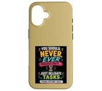 Carcasa para iPhone 16 Cita Divertida de procrastinación, motivación humorística