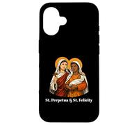 Carcasa para iPhone 16 Cita inspiradora de Santa Perpetua y Felicidad Mártires