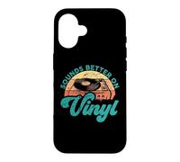 Carcasa para iPhone 16 Citas Divertidas de Discos de Vinilo suenan Mejor en Vinilo