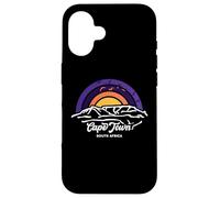 Carcasa para iPhone 16 Ciudad del Cabo Table Mountain Sudáfrica Retro Travel Gifts