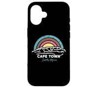 Carcasa para iPhone 16 Ciudad del Cabo Table Mountain Sudáfrica Retro Travel Gifts