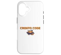 Carcasa para iPhone 16 【Code DE CROUTO】 Herramienta de Ilustración de AI Agente de IA Ejecución Binario Hacker Dot Gake GPT