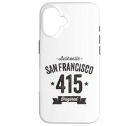 Carcasa para iPhone 16 Código de área 415 San Francisco Envejecido auténtico