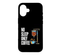 Carcasa para iPhone 16 Coffee Addict No Sleep Only Coffee IV Drips