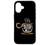 Carcasa para iPhone 16 Coffee Recharge Yourself Funny Cafeine Baristas Coffee Lover