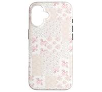 Carcasa para iPhone 16 Colcha de Encaje Collage Floral Patchwork Girly Coquette Romántico