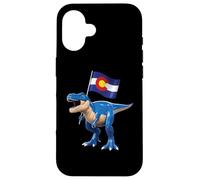 Carcasa para iPhone 16 Colorado Dinosaur T-Rex Denver Flag Boulder Ski Hombres Mujeres