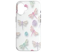 Carcasa para iPhone 16 Colorful Dragonfly Pattern For Women Girls Cute Aesthetic