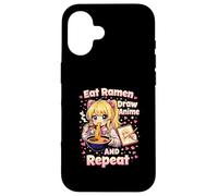 Carcasa para iPhone 16 Come Ramen Dibuja Anime Y Repite | Linda Chica Manga Kawaii