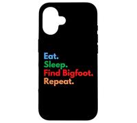 Carcasa para iPhone 16 Come Sleep Encuentra Bigfoot Repeat para Cazadores y Amantes de pies Grandes