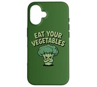 Carcasa para iPhone 16 Come Tus Verduras Vegano Vegetariano Divertido Brócoli Dieta