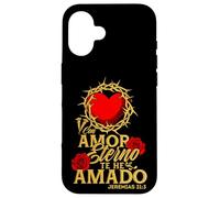 Carcasa para iPhone 16 con Amor Eterno te he Amado, versículo Jeremías 31:3
