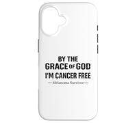 Carcasa para iPhone 16 Conciencia sobre el Melanoma Soy una fe Cristiana Libre de cáncer de Melanoma