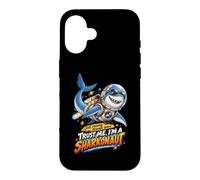 Carcasa para iPhone 16 ¡Confía en mí, Soy un Sharkonaut! Divertido tiburón Espacial