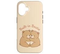 Carcasa para iPhone 16 Construido en Mejor Amigo Lindo Hermano Oso a Juego