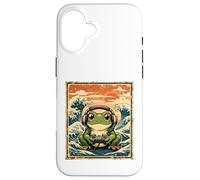 Carcasa para iPhone 16 Controlador de Auriculares Retro Frog Gamer Japanese Wave Art