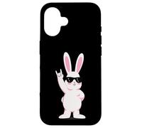 Carcasa para iPhone 16 Cool Bunny Rock On Funny Rabbit - Gafas de Sol