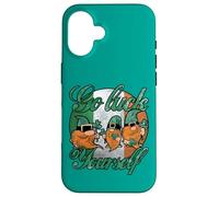 Carcasa para iPhone 16 Cool Green Gnomes Go Luck Yourself Shamrock St Patricks Day