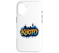 Carcasa para iPhone 16 Cool Kyoto, Japón Graffiti Street Art Skyline
