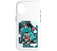 Carcasa para iPhone 16 Cool Skate Dino Baby Dinosaur Cartoon for Kids