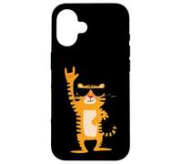 Carcasa para iPhone 16 Cool Tiger Rock On Funny Animal Lover Graphic Gafas de Sol