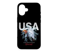 Carcasa para iPhone 16 Cool USA Eagle with Wild Quotes Illustration Graphic Designs