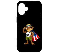 Carcasa para iPhone 16 Coqui Frog Puerto Rico Puerto Rican Flag Taino Boricua