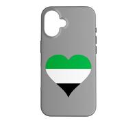 Carcasa para iPhone 16 Corazón con los Colores de la Bandera de Extremadura