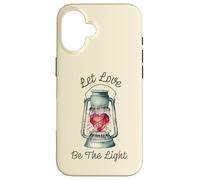 Carcasa para iPhone 16 Corazón, Deja Que el Amor Sea luz para Que la bondad Brille San Valentín