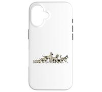 Carcasa para iPhone 16 Corgi de Estilo Retro para Perros, Boxeador, Husky, Chihuahua Basset Hound