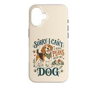 Carcasa para iPhone 16 Cotización Divertida de Planes de Senderismo para Amantes de los Perros Beagle