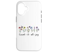 Carcasa para iPhone 16 Count it All Joy of The Lord Christian Bible Verse James 1:2