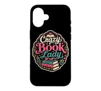 Carcasa para iPhone 16 Crazy Book Lady Reader Bibliotecaria Novela Bookish Humor