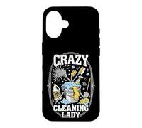 Carcasa para iPhone 16 Crazy Cleaning Lady Conserje