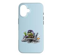 Carcasa para iPhone 16 Crazy Monster Fighter Piloto Jet Cartoon Aviación Arte