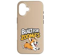 Carcasa para iPhone 16 Creado para Zoomies, simpático y Divertido Corgi, Amante de los Perros