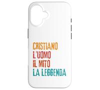 Carcasa para iPhone 16 Cristiano L'Uomo Il Mito La Leggenda Festa di Compleanno