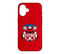 Carcasa para iPhone 16 Croacia World Cup Football and Stars Banner