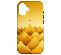 Carcasa para iPhone 16 Cruz De Montaña Cristiana Paisaje Fe Serena Estética