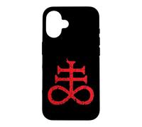 Carcasa para iPhone 16 Cruz Satánica Rojo Sigil Azufre