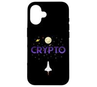 Carcasa para iPhone 16 Cryptocurrency Space Rocket Crypto Go Up Only In Crypto