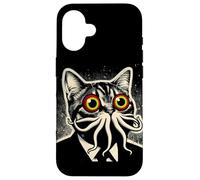 Carcasa para iPhone 16 Cthulhu Cat Encounter Cosmic Mythos Felino