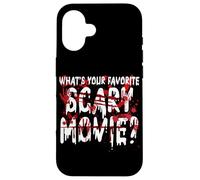 Carcasa para iPhone 16 ¿Cuál es tu película de Miedo Favorita Película de Terror Halloween