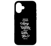 Carcasa para iPhone 16 Cuando pases por Aguas Profundas estaré contigo