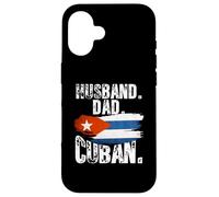 Carcasa para iPhone 16 Cuba Flag Pride DNA Cuban Husband Dad Love Proud Fathers Day