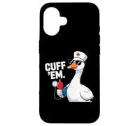 Carcasa para iPhone 16 Cuff 'Em Goose Nurse ER Enfermería