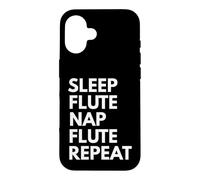 Carcasa para iPhone 16 Cuidado del sueño para Flauta Repetir la Siesta Divertido músico flautista