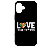 Carcasa para iPhone 16 Cuore Puzzle Amore Senza Parole Consapevolezza Autismo