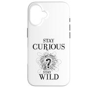 Carcasa para iPhone 16 Curious Stay Wild Question Mark Scribble Inspirational Love