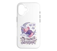 Carcasa para iPhone 16 Cute Axolotl My Favorite Sleepshirt Kawaii Teen Pajama